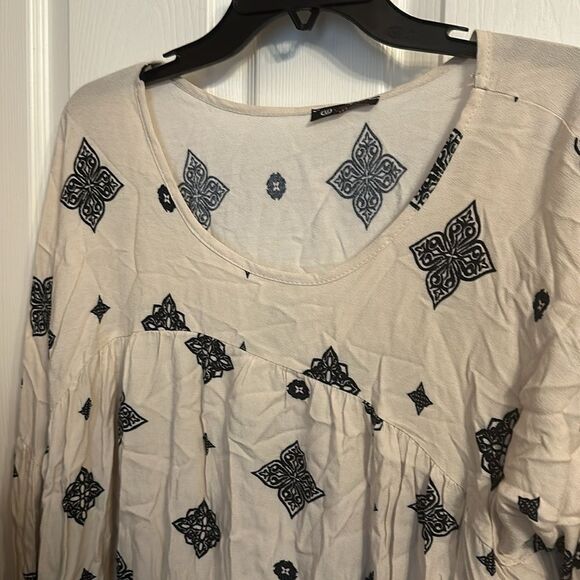 Easy To Love Beige Mandala BabyDoll Top 2Xlarge NWT - Picture 3 of 8